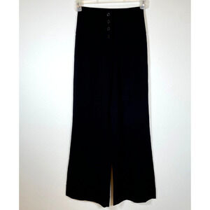 Charlotte Russe Juniors Pants Size 1 Black Button Fly Wide Leg High Rise Y 2K